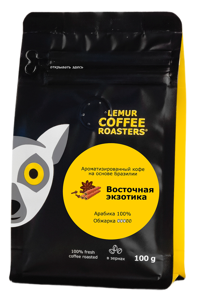 Ароматизированный кофе Восточная экзотика - Бразилия, в зернах, 100 г