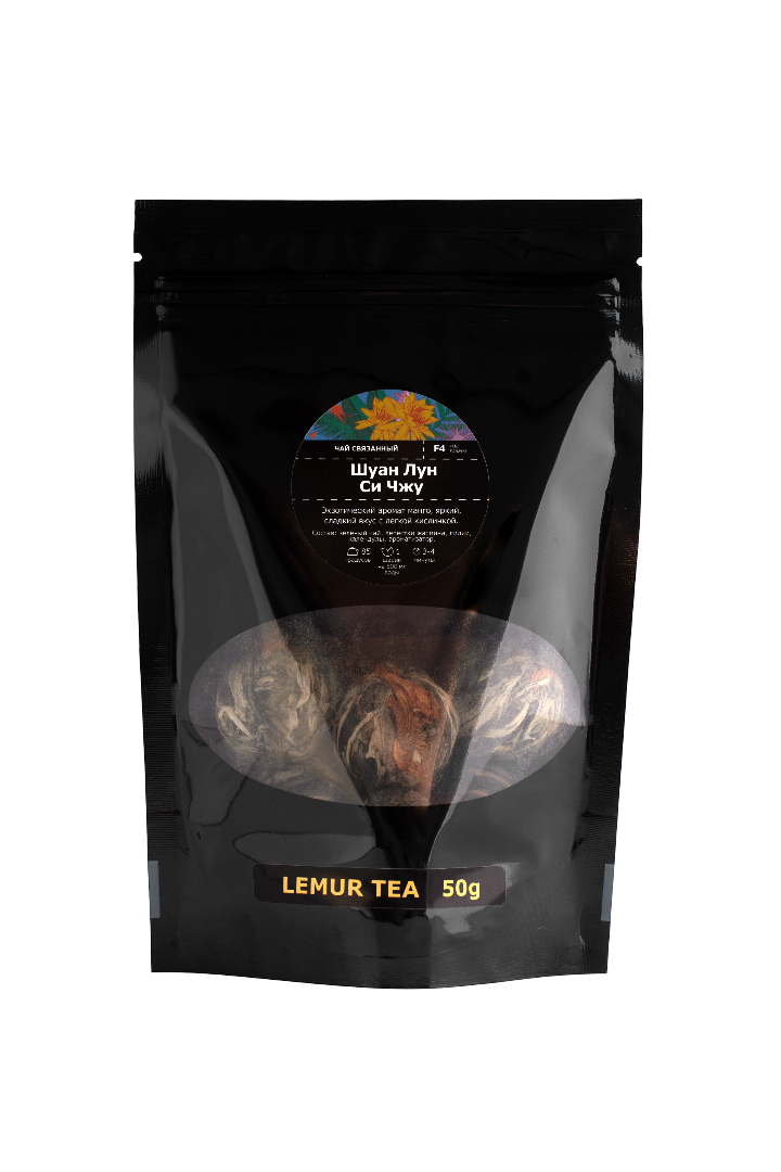 F4 Связанный чай Шуан Лун Си Чжу с ароматом манго, 50 г