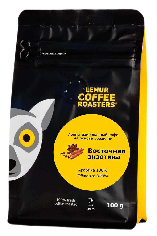 Ароматизированный кофе Восточная экзотика - Бразилия, помол: Мока, 100 г