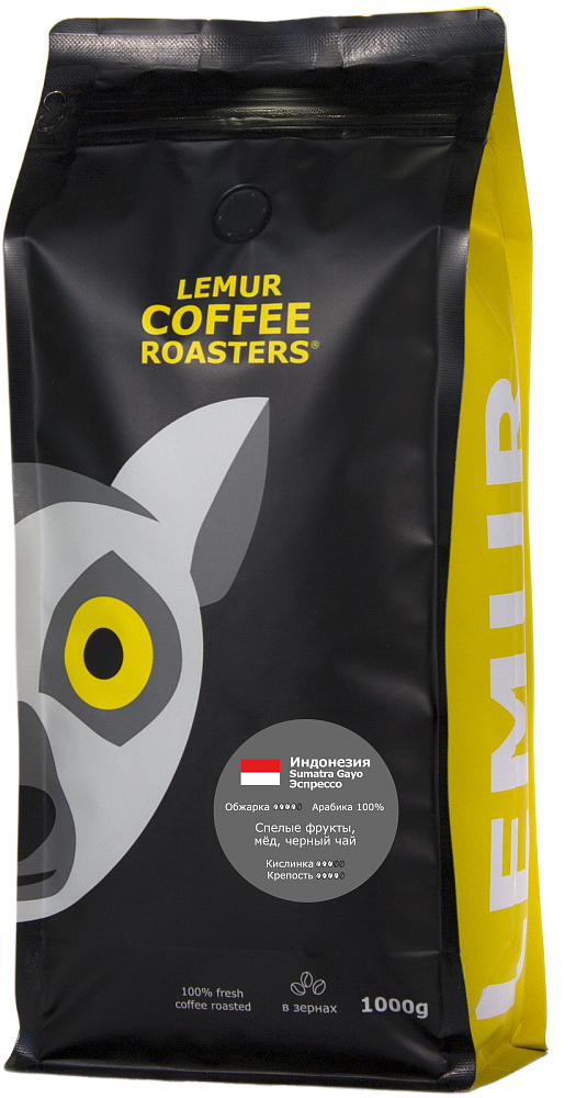 Индонезия Sumatra Gayo Эспрессо, в зернах, 1000 г